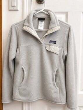 Patagonia Women’s Re-Tool Snap-T Fleece Pullover – Light Gray – Size Small